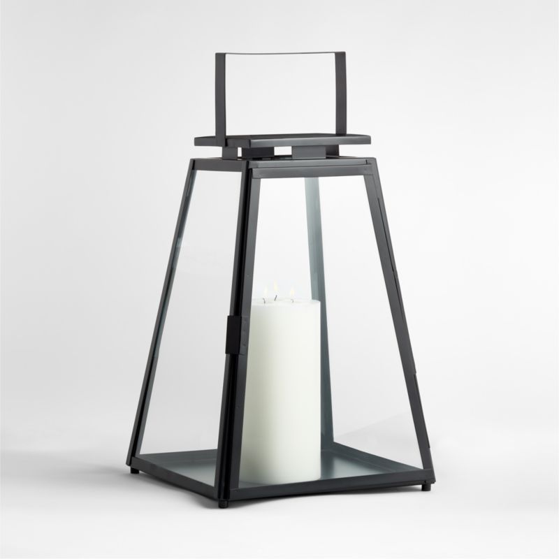 Dune Black Metal Lantern 24".