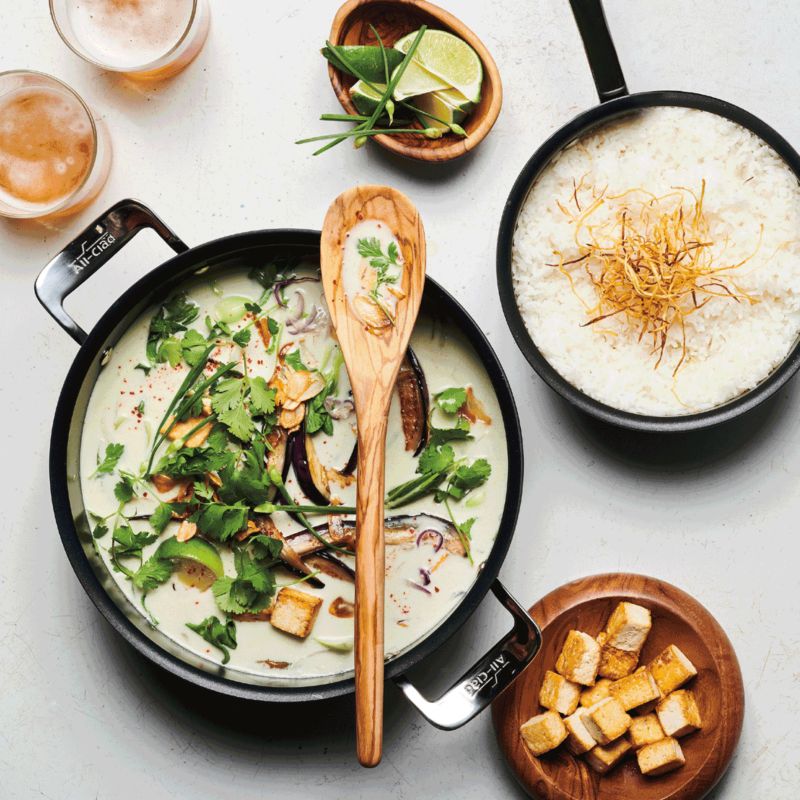 Green Coconut Eggplant Curry