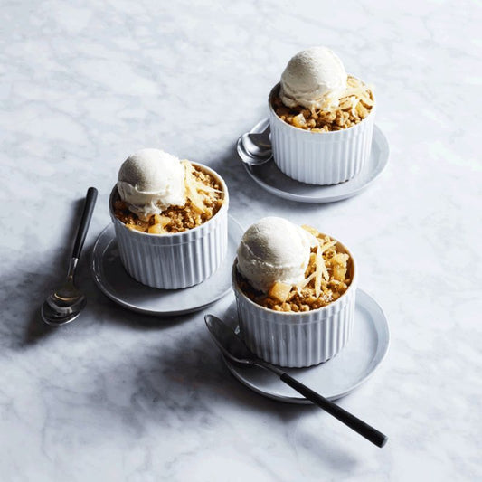 Individual Pear Ginger Crumbles